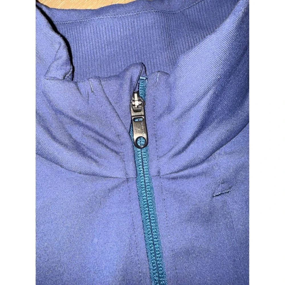 Lululemon Sojourn Jacket Mens Small Navy Blue Full Zip Mock Neck Track Jacket